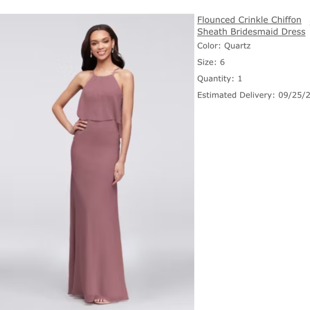 David's Bridal Quartz Maxi Dress